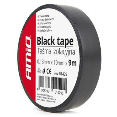 ALL IN POINT ΜΟΝΩΤΙΚΗ ΤΑΙΝΙΑ ΜΑΥΡΗ 19MM - 9M AMiO - 1 ΤΕΜ. - AIN-160443 LEFKELIS.GR