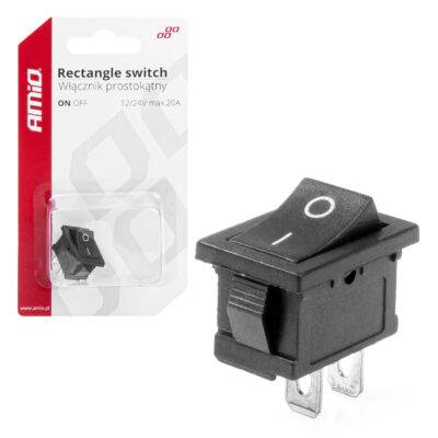 ALL IN POINT ΔΙΑΚΟΠΤΗΣ ON/OFF 3 ΕΠΑΦΩΝ 12V 20A 12mm x 19mm ΜΑΥΡΟΣ  ΑΜΙΟ - 1 ΤΕΜ. - AIN-180673 LEFKELIS.GR