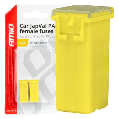 ALL IN POINT ΑΣΦΑΛΕΙΕΣ JapVal PAL ΜΙΝΙ 14mm ΘΗΛΥΚΕΣ 60A ΣΕ ΚΙΤΡΙΝΟ ΧΡΩΜΑ AMIO - 2 Τεμ. - AIN-181287 LEFKELIS.GR