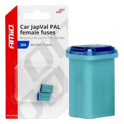 ALL IN POINT ΑΣΦΑΛΕΙΕΣ JapVal PAL ΜICRO 11mm ΘΗΛΥΚΕΣ 20A ΣΕ ΓΑΛΑΖΙΟ ΧΡΩΜΑ AMIO - 2 Τεμ. - AIN-181305 LEFKELIS.GR