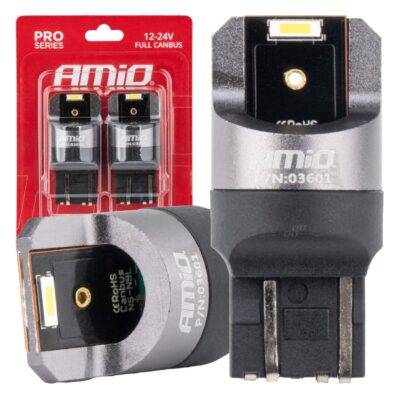 ALL IN POINT ΛΑΜΠΑΚΙΑ W21/5W 7443 12/24V 6.000K 2xSMD LED FULL CAN-BUS ΛΕΥΚΟ PRO SERIES  AMIO - 2 Τεμ. - AIN-182650 LEFKELIS.GR
