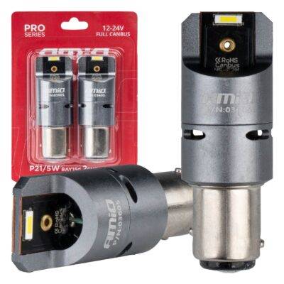 ALL IN POINT P21/5W BAY15s 12/24V 6.000K 2xSMD LED(ΜΕ ΑΝΕΜΙΣΤΗΡΑΚΙ) FULL CAN-BUS ΛΕΥΚΟ PRO SERIES  AMIO - 2 Τεμ. - AIN-182653 LEFKELIS.GR