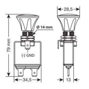 2mm 12/24V 50A ΜΕ ΚΟΚΚΙΝΟ LED - AIN-143216 LEFKELIS.GR
