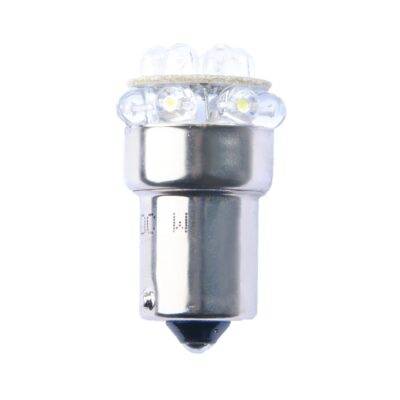 ALL IN POINT R10W 12V BA15s LED 12xFlux 5mm ΚΙΤΡΙΝΟ (ΜΟΝΟΠΟΛΙΚΟ) M-TECH - 1 ΤΕΜ. - AIN-160530 LEFKELIS.GR