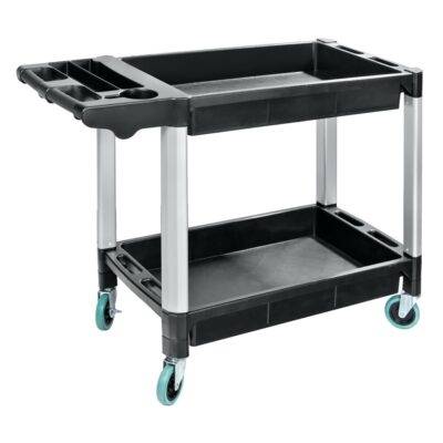 ALL IN POINT ΤΡΟΛΕΙ ΕΡΓΑΛΕΙΩΝ (TROLLEY) 2 ΕΠΙΠΕΔΩΝ ΜΕ 4 ΡΟΔΕΣ ΠΛΑΣΤΙΚΟ(PP)/ ΑΛΟΥΜΙΝΙΟ ΓΙΑ ΑΠΟΘΗΚΕΥΣΗ ΚΑΙ ΜΕΤΑΦΟΡΑ - AIN-167321 LEFKELIS.GR