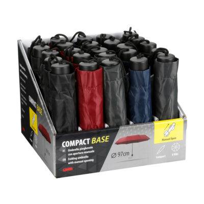 ALL IN POINT ΟΜΠΡΕΛΕΣ COMPACT BASE Φ97cm ΧΕΙΡΟΚΙΝΗΤΟ ΑΝΟΙΓΜΑ ΔΙΑΦΟΡΑ ΧΡΩΜΑΤΑ 31x31x24cm σε ΣΤΑΝΤ  LAMPA - 25 τεμ. - AIN-184265 LEFKELIS.GR