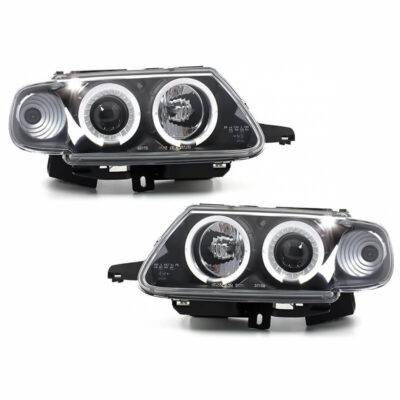 All in Point Μπροστινά Φανάρια Set Για Citroen Saxo 96-99 Angel Eyes Μαύρα H1/H1 Sonar 0003157