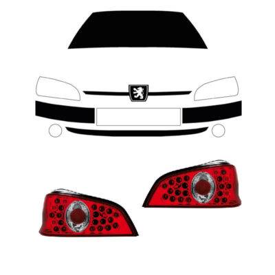 All in Point Πισινά Φανάρια Set Για Peugeot 106 96-99 Led Κόκκινο/Crystal LH Group 0008635