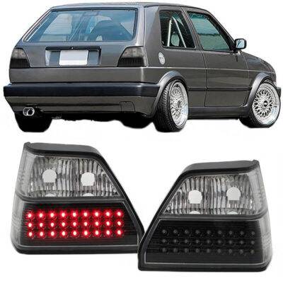 All in Point Πισινά Φανάρια Set Για Vw Golf II (2) 83-92 Led Μαύρα KAtuning 0008918
