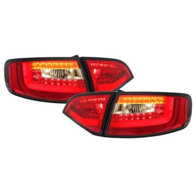 All in Point Πισινά Φανάρια Set Για Audi A4 B8 08-11 Avant Led Bar Κόκκινο/Crystal Litec 0010604