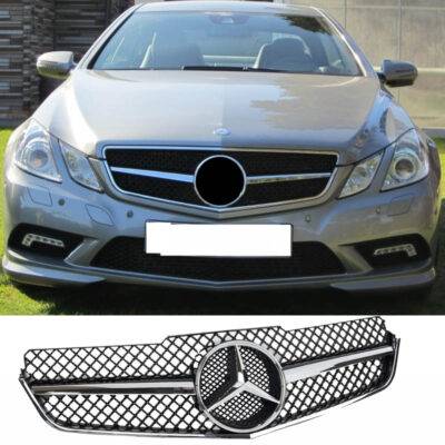All in Point Μάσκα Για Mercedes-Benz E-Class Coupe W207 / C207 07-14 Amg Look Με Μονή Γρίλια Μαύρο/Χρώμιο 1 Τεμάχιο 0014681