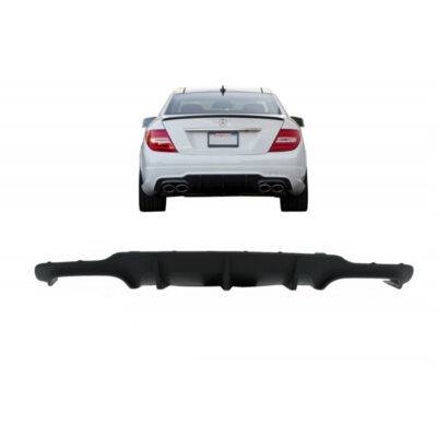 All in Point Diffuser Πίσω Προφυλακτήρα Για Mercedes-Benz C-Class W204 11-14 Facelift Amg C63 Look Με 2 Διπλές Εξατμίσεις Δεξιά & Αριστερά Από Abs Πλαστικό 1 Τεμάχιο 0016101