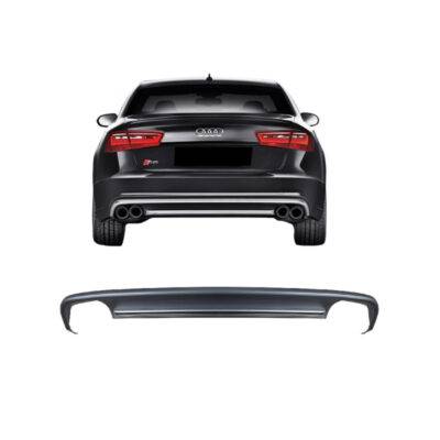 All in Point Diffuser Πίσω Προφυλακτήρα Για Audi A6 C7 Pre-Facelift 11-14 Sedan / Avant S6 Από Abs Πλαστικό 1 Τεμάχιο 0019326