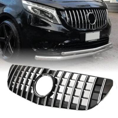 All in Point Μάσκα Για Mercedes-Benz Vito W447 14-19 GT Amg Panamericana Look Μαύρο/Χρώμιο 1 Τεμάχιο 0021407