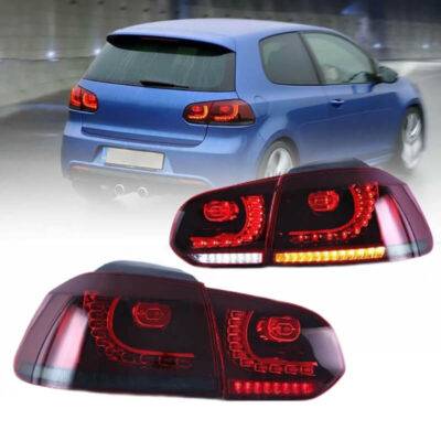 All in Point Πισινά Φανάρια Set Για Vw Golf VI (6) 08-12 Full Led Dynamic GTI R20 Look Σκούρο Κόκκινο/Λευκό VLand 0022824