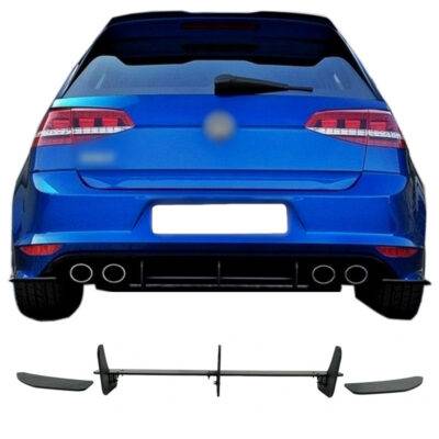 All in Point Diffuser Πίσω Προφυλακτήρα Για VW Golf VII (7) 13-17 Για R Έκδοση Mat Black 3 Bars & 2 Side Splitters Από Πλαστικό 3 Τεμάχια 0023189