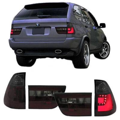 All in Point Πισινά Φανάρια Set Για Bmw X5 E53 99-03 Led Bar Κόκκινο/Φιμέ JunYan 0023201