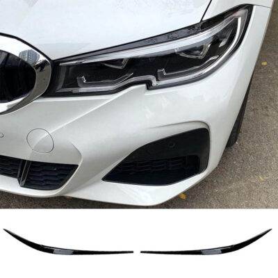 All in Point Φρυδάκια Μπροστινών Φαναριών Για Bmw 3 G20 / G21 2019-2021 Pre-LCI Βαμμένα Μάυρο Γυαλιστερό Χρώμα 2 Τεμάχια 0029449