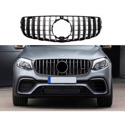 All in Point Μάσκα Για Mercedes-Benz GLC-Class X253 15-19 Pre-Facelift GTR Panamericana Design Μαύρο/Χρώμιο 0030196