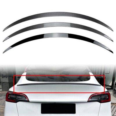 All in Point Αεροτομή Πορτ Παγκάζ Για Tesla Model Y 2020+ Lipspoiler Γυαλιστερό Μαύρο Από Abs Πλαστικό 0030641