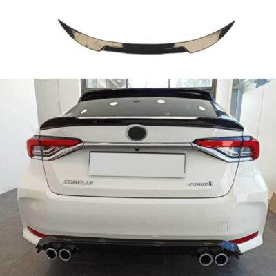 All in Point Αεροτομή Πορτ Παγκάζ Για Toyota Corolla 2019+ E21 4D Sedan Μαύρο Γυαλιστερό Lipspoiler Από Πλαστικό 0031382