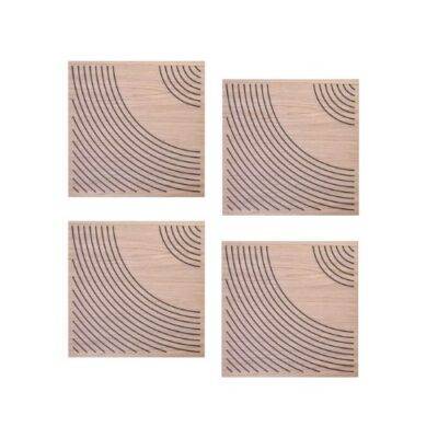 All in point Κολωνου 1 Περιστερι - Audiodesigner Wave Pattern Brown Ηχοαπορροφητικά Ξύλινα πάνελ 50x50x5 cm / 1 τ.μ. (4 Τεμάχια) AD-WAVE-DCB-1BRW